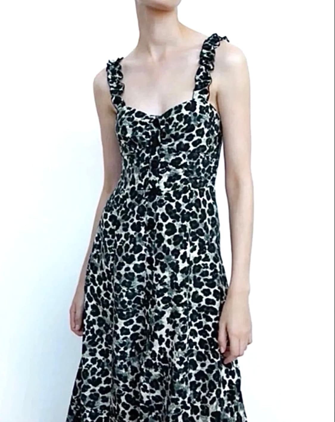 [ ZARA ] 레오파드 패턴 원피스 상품이미지1