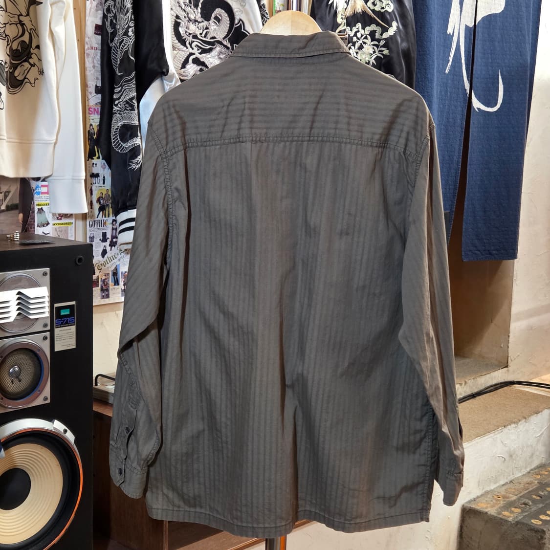 JPN 에어워크 스트라이프 밀리터리 셔츠 상품이미지6