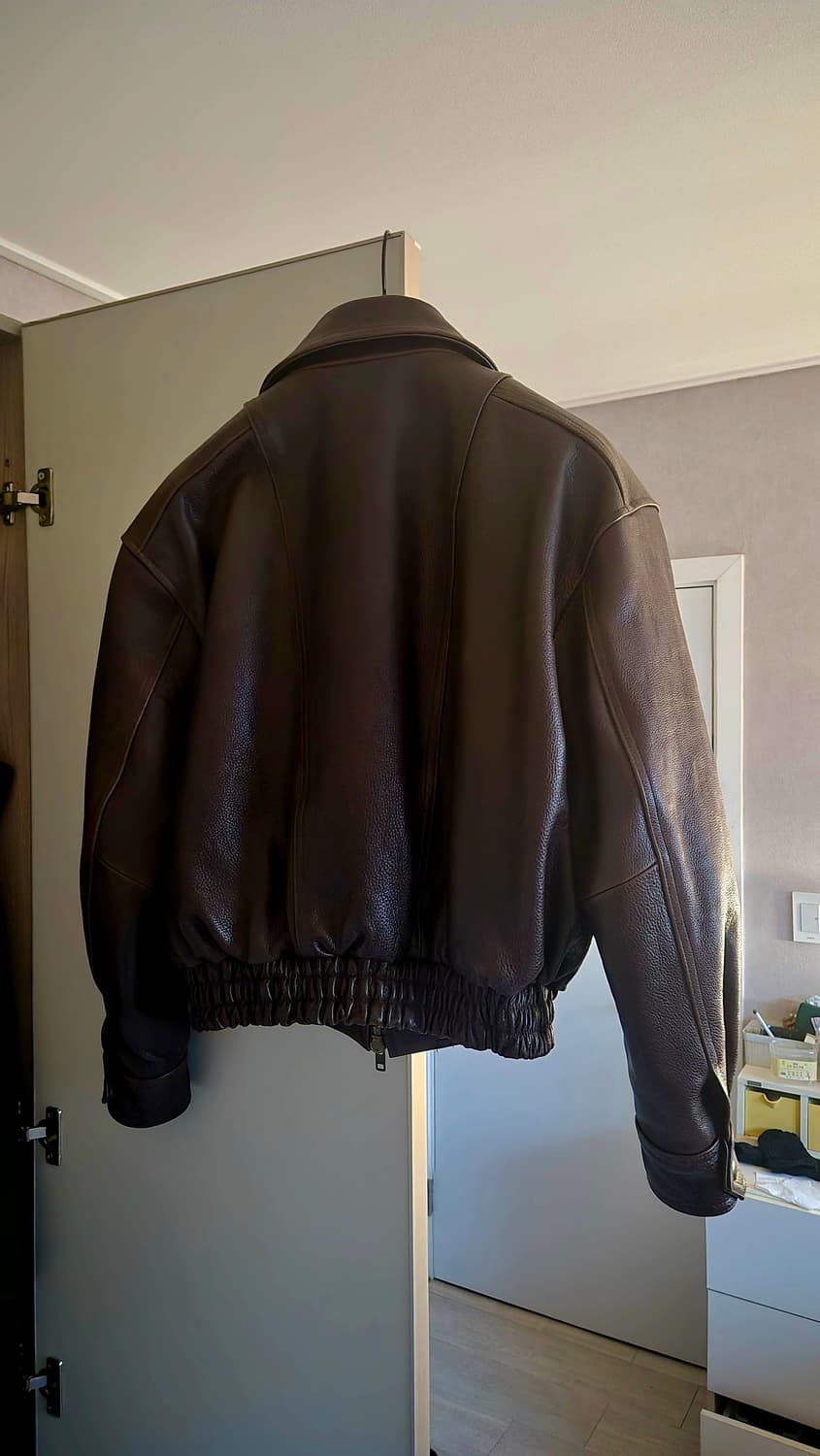 노이어 엔틱 카우레더 하이넥 자켓 상품이미지2