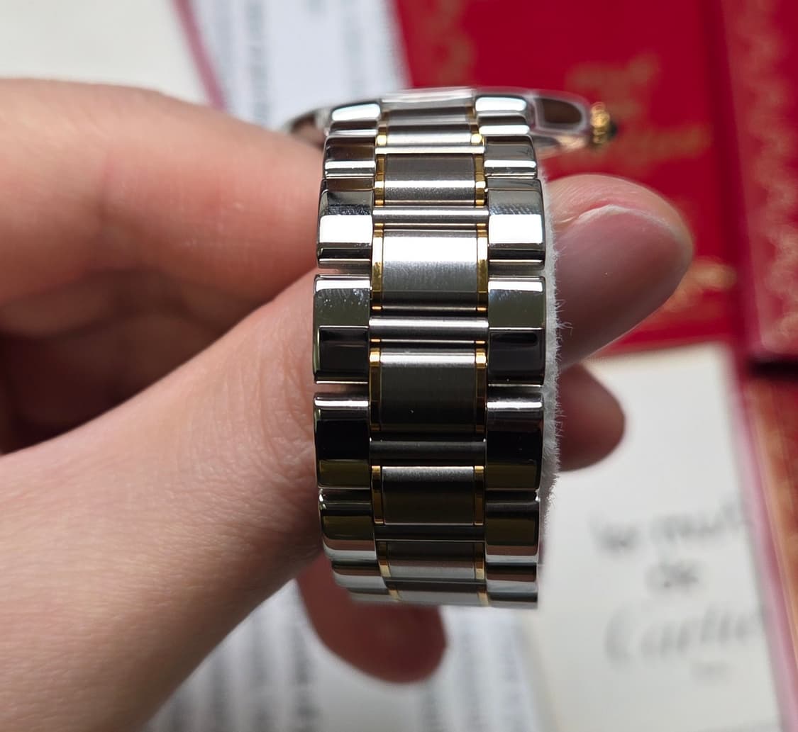 레어] 빈티지 까르띠에 머스트드 21C 콤비 남녀공용 31mm 블루핸즈  상품이미지6