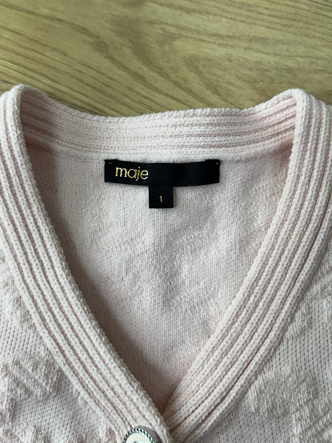 마쥬 핑크 텍스쳐 니트 가디건 1 상품이미지4