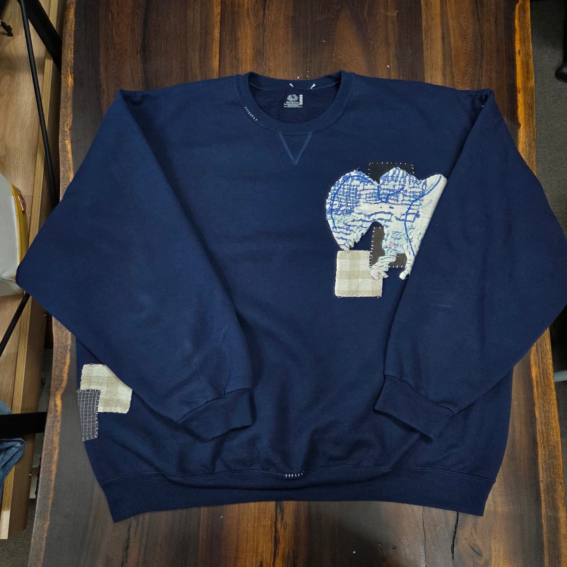 S.O/ 아플리케, 패치워크 커스텀 맨투맨 상품이미지4