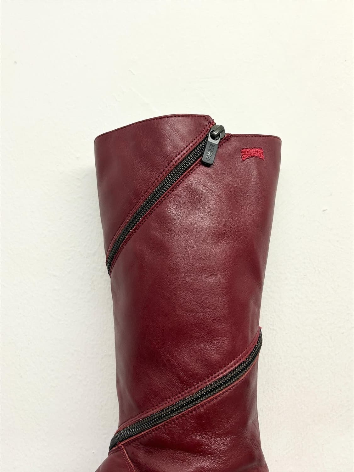 캠퍼 가죽 부츠 버건디 여성용 235mm 상품이미지3