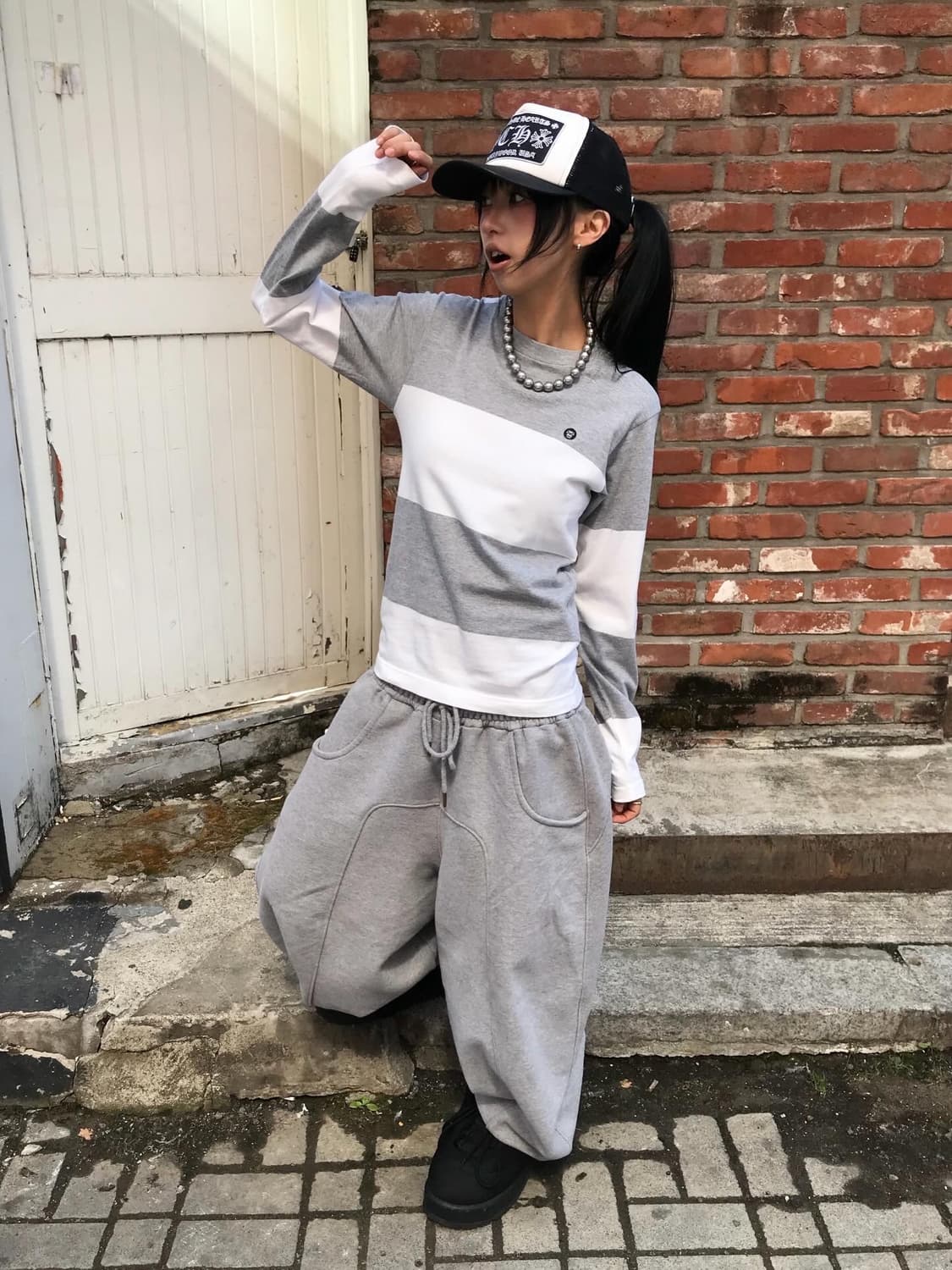 Baby Milo Grey Stripe L/S 상품이미지2