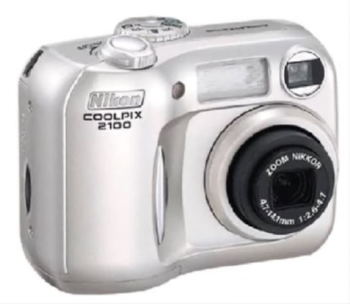 니콘 쿨픽스 2100 빈티지 카메라 실버 르세라핌 사쿠라(작례 있음) 상품이미지1