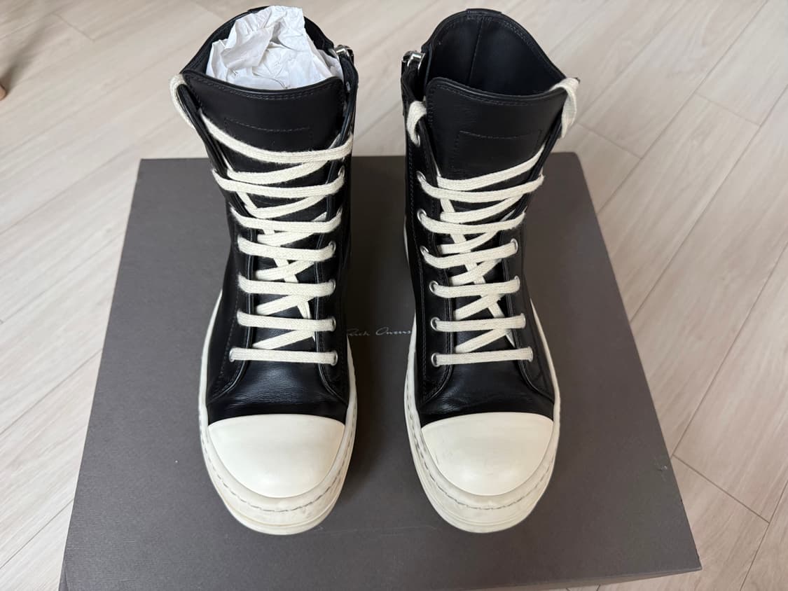 [Rick Owens] 릭오웬스 메인라인 하이탑 라몬즈 (Black) 상품이미지2