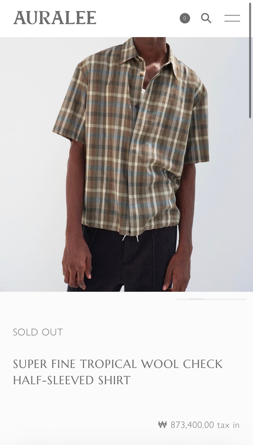 [3,4,5]오라리 26ss 스트링 울 체크 셔츠 상품이미지6