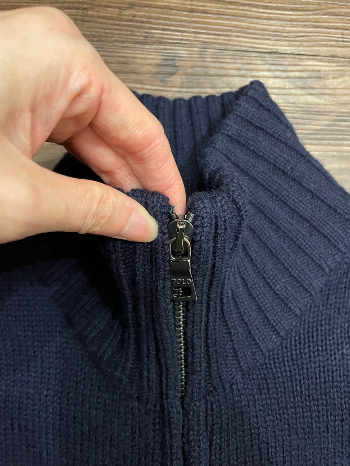 폴로 랄프로렌 빅포니 램스울 집업 자켓 네이비 상품이미지5