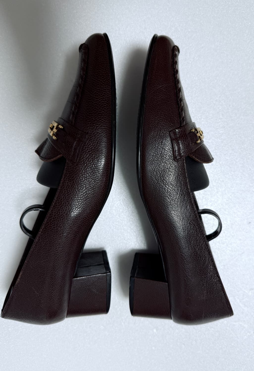 닥스 DAKS 가죽 로퍼 힐 / 브라운 240 상품이미지5