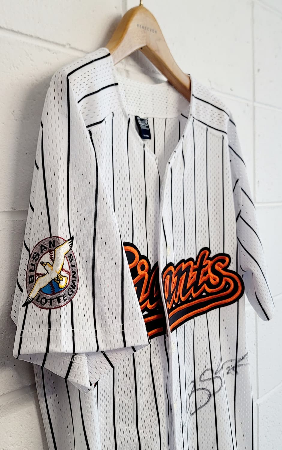 [105~슬림110] 네포스 롯데자이언츠 올드 홈 싸인 유니폼 판매 상품이미지5