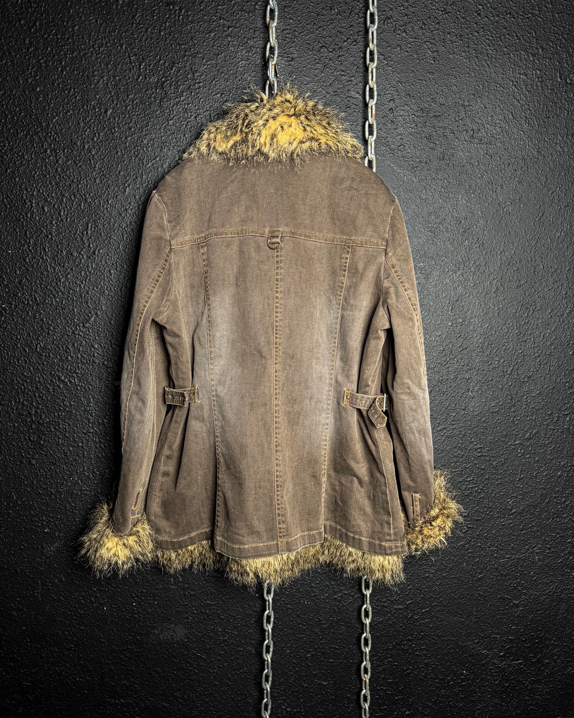 Brown fur trimmed jacket 상품이미지9