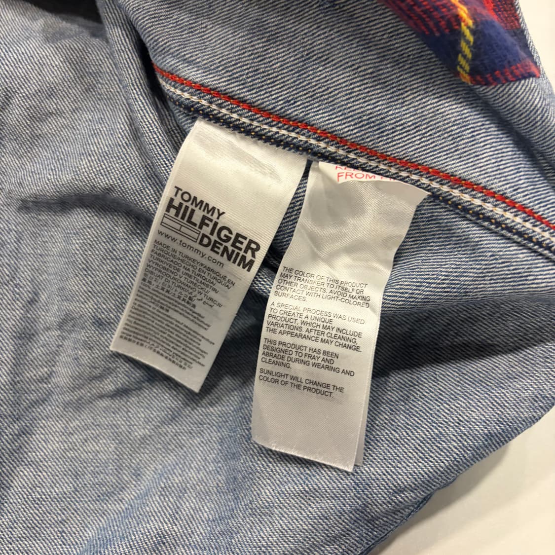 [M] 타미힐피거 데님 데미지 워싱 셔츠 D745 상품이미지9