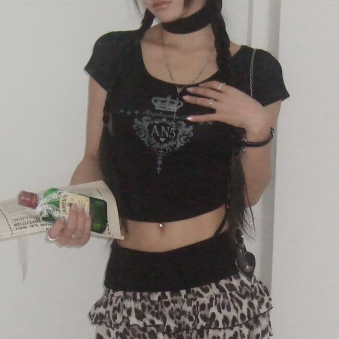 엔젤넘버555 slim tshirt black 상품이미지1