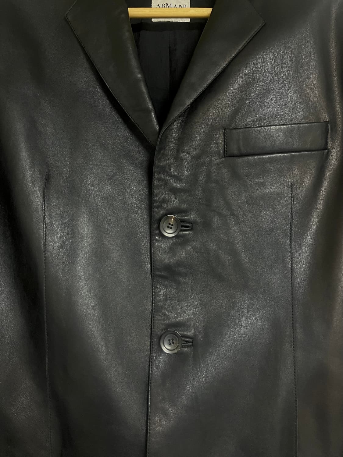 (희소) ARMANI COLLEZIONI 리얼 레더 자켓 상품이미지4