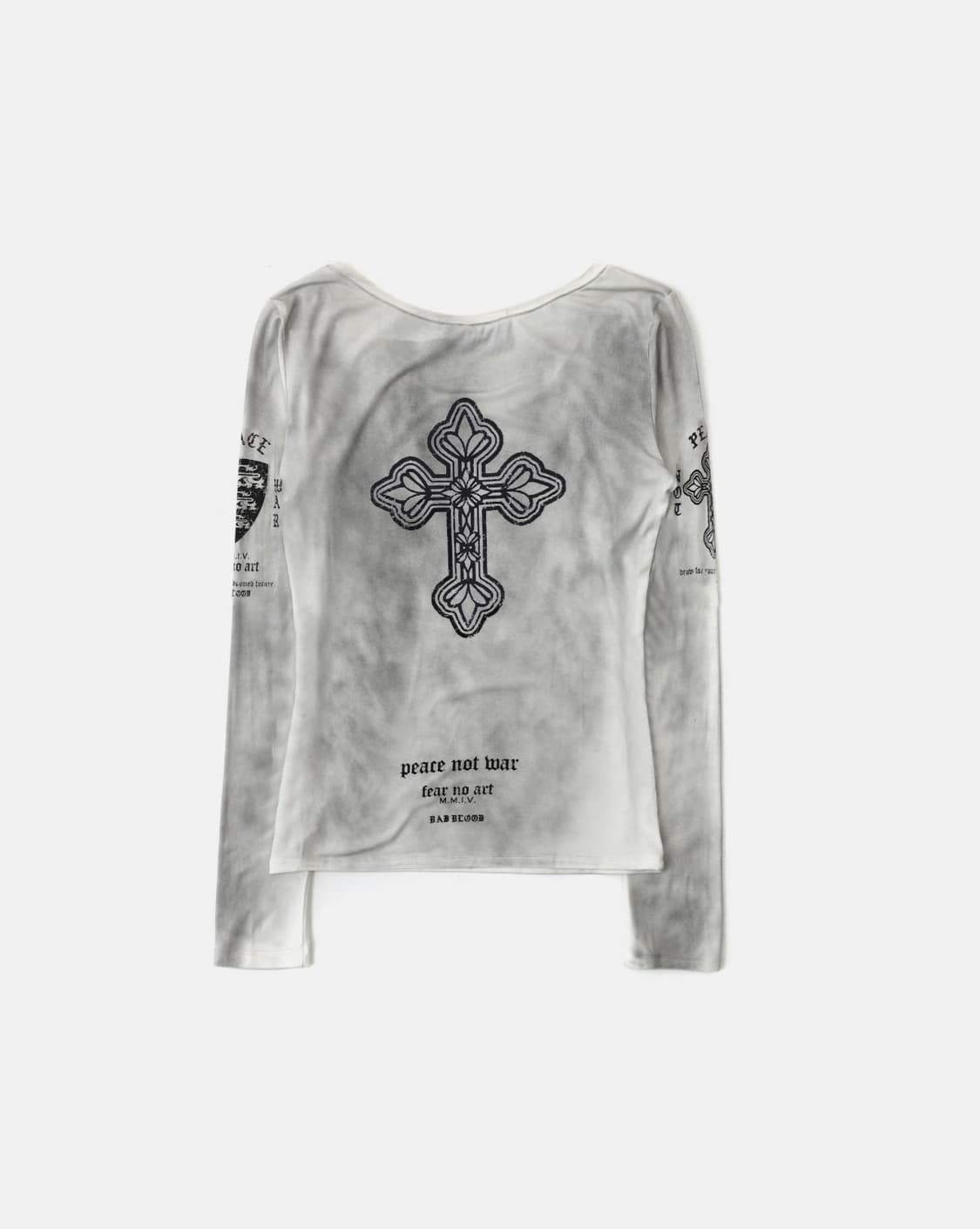 배드블러드 PEACE NOT WAR 더스티화이트 L 상품이미지2