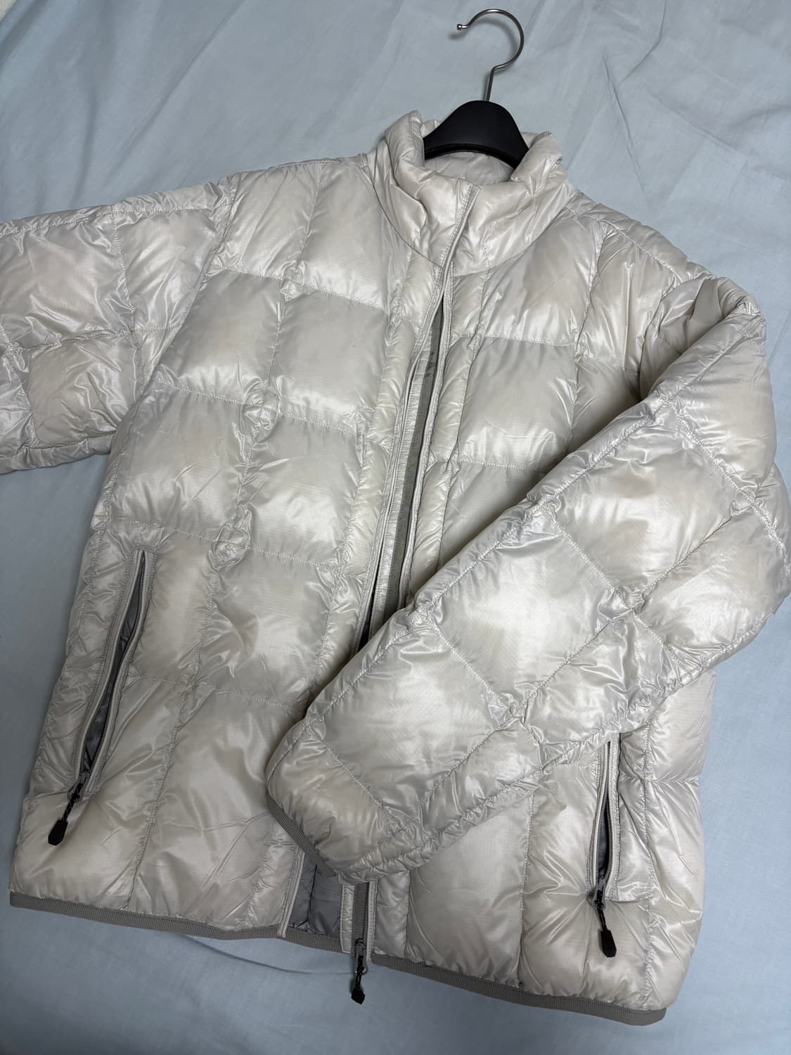 퍼텍스 라이트 다운 자켓 스톤컬러 경량패딩 S 상품이미지3