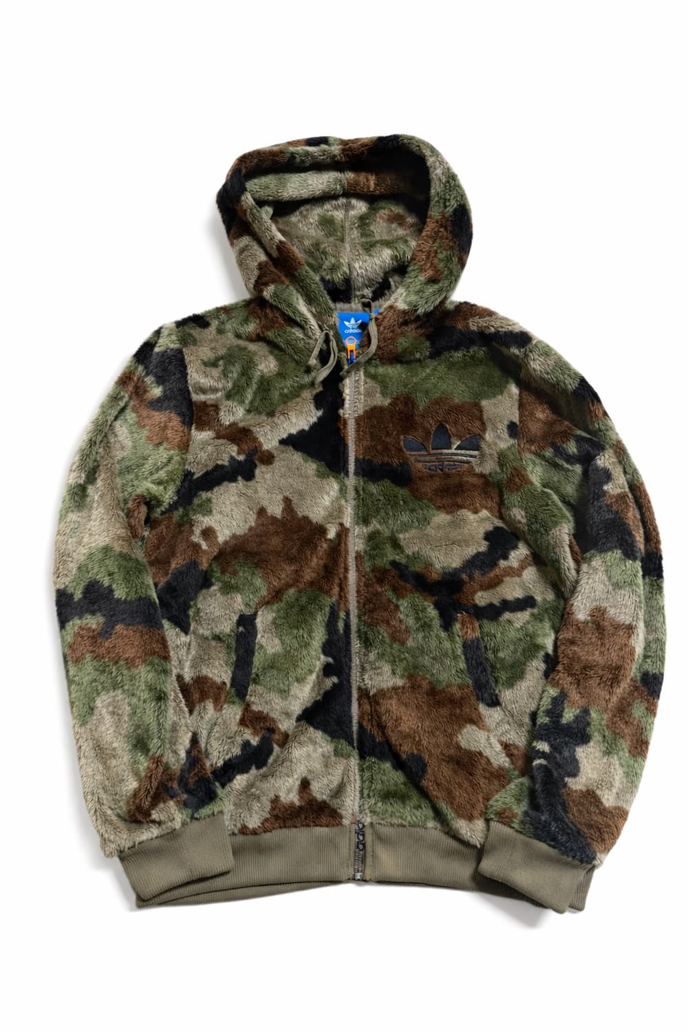 빈티지 아디다스 파이어버드 카모 쉐르파 후드집업 플리스  상품이미지1