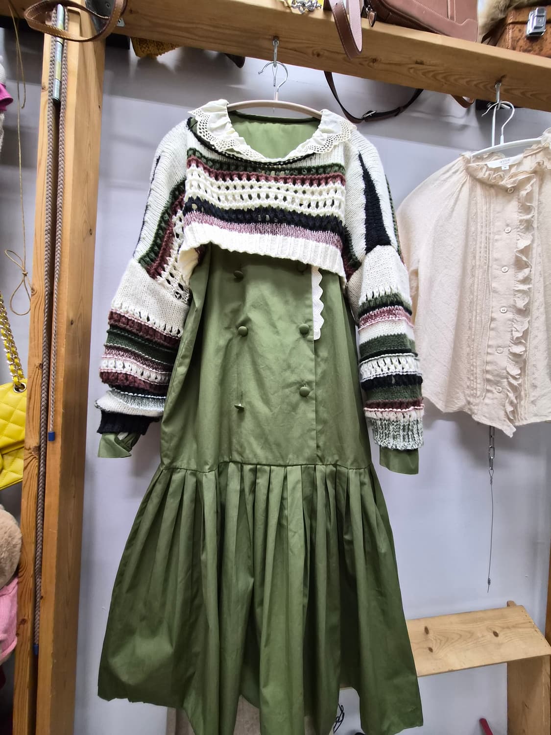 크롭 벌룬 니트 볼레로 상품이미지1