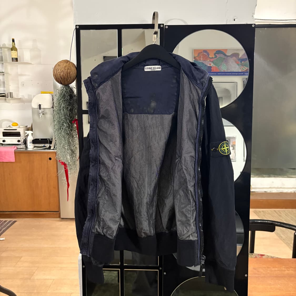 스톤아일랜드 다크 네이비 나일론 메탈 후드 집업 자켓 상품이미지8