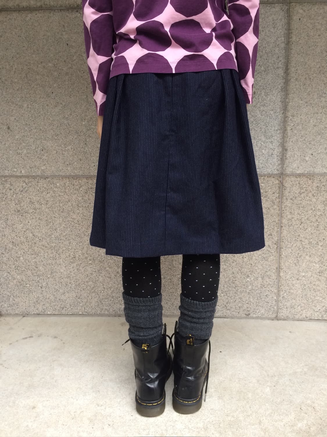 스트라이프 턱 스커트 상품이미지3