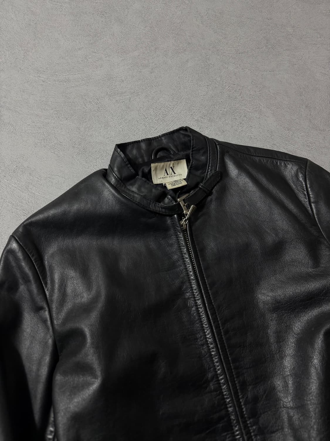 아르마니 익스체인지 미니멀 싱글 레더 자켓 상품이미지5