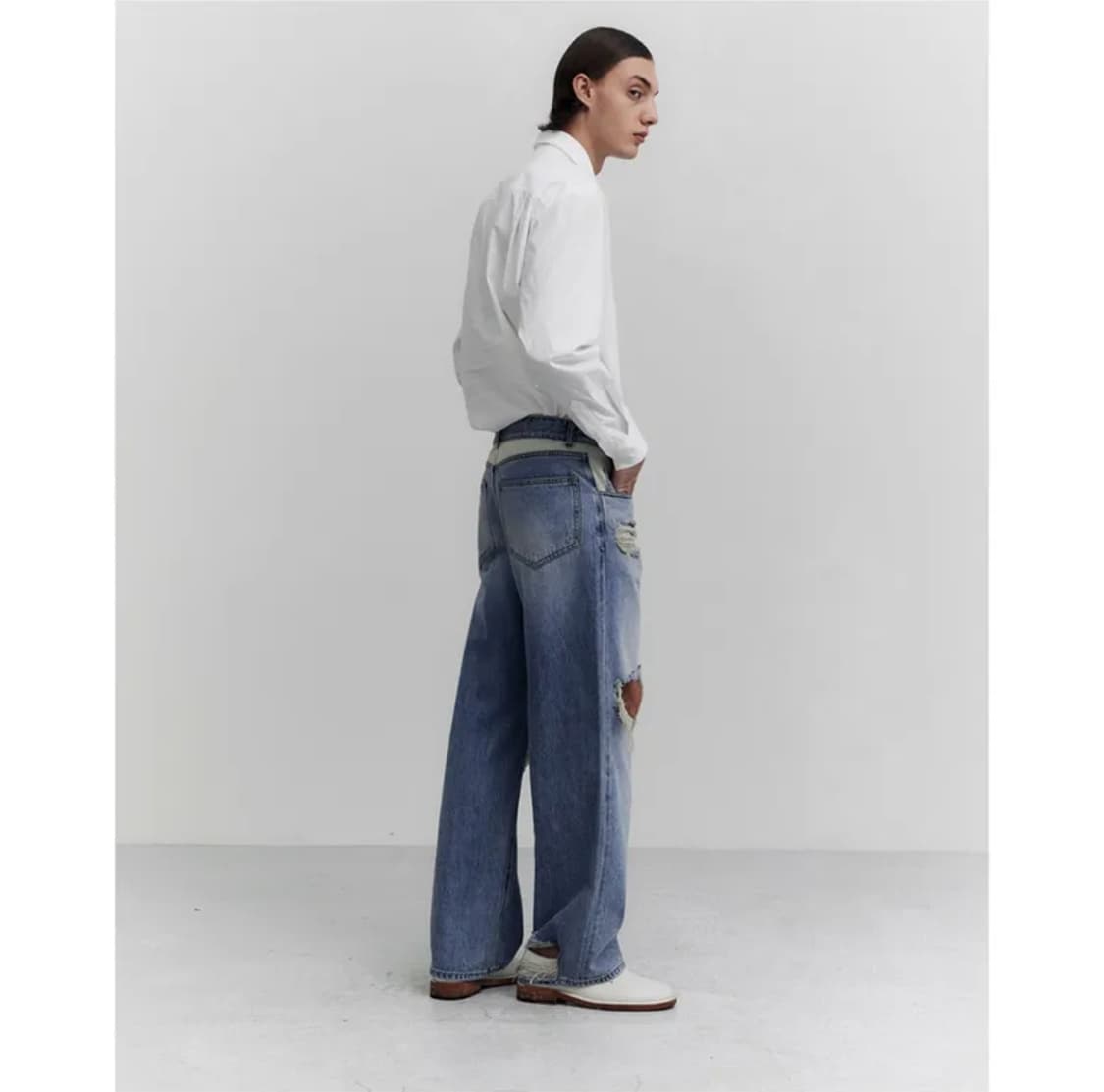 라그랑지 DESTROYED DENIM PANTS BLUE 상품이미지1
