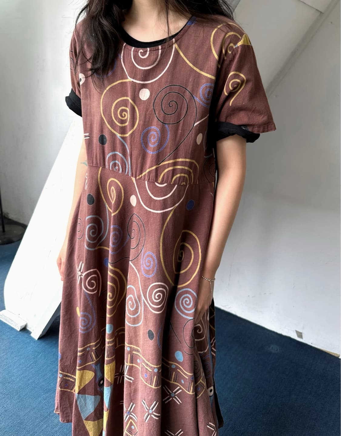 Cotton natural dyed pattern onepiece 상품이미지8