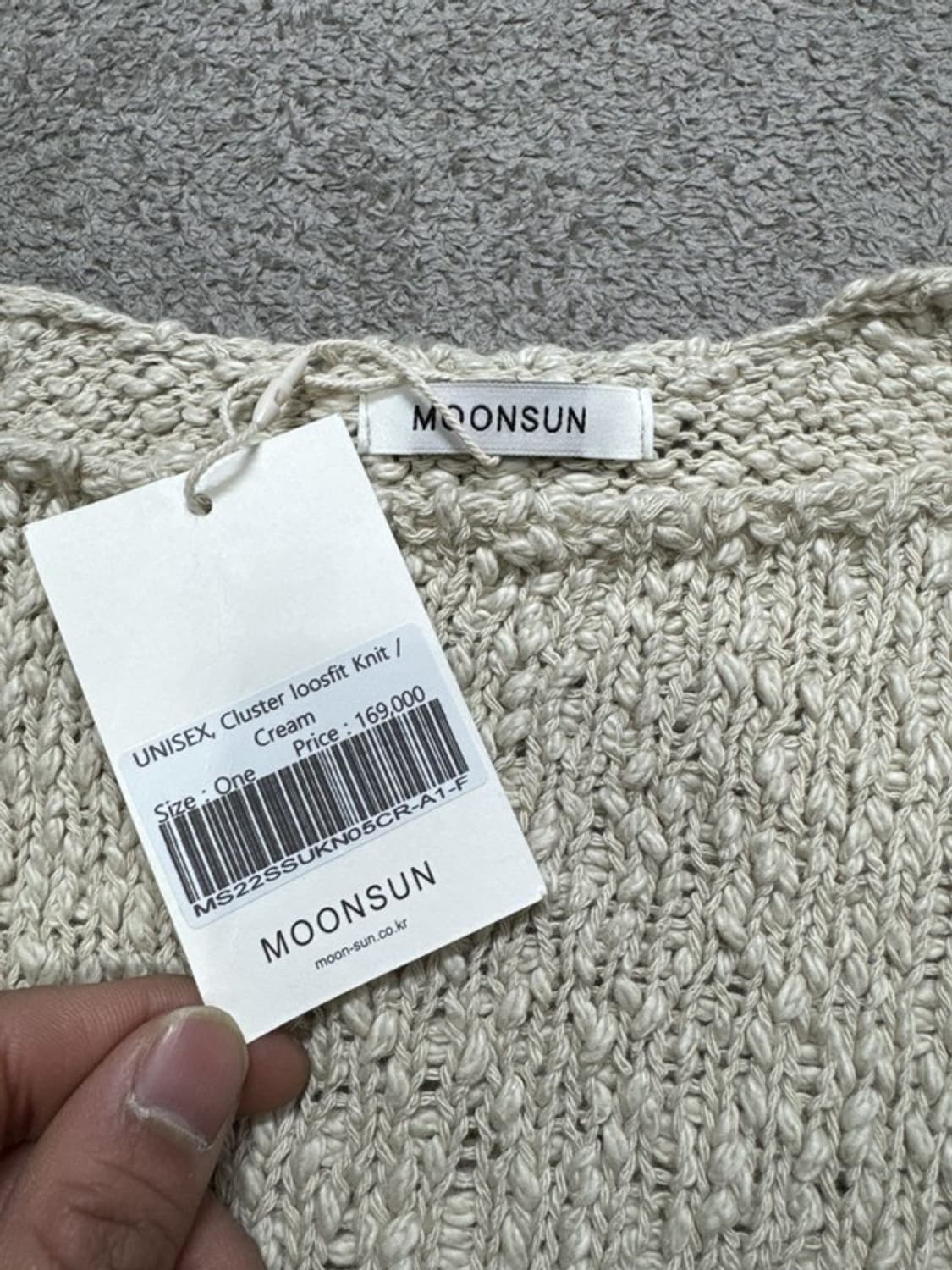 문선 짜임 아이보리니 니트 FREE(새상품) 상품이미지3