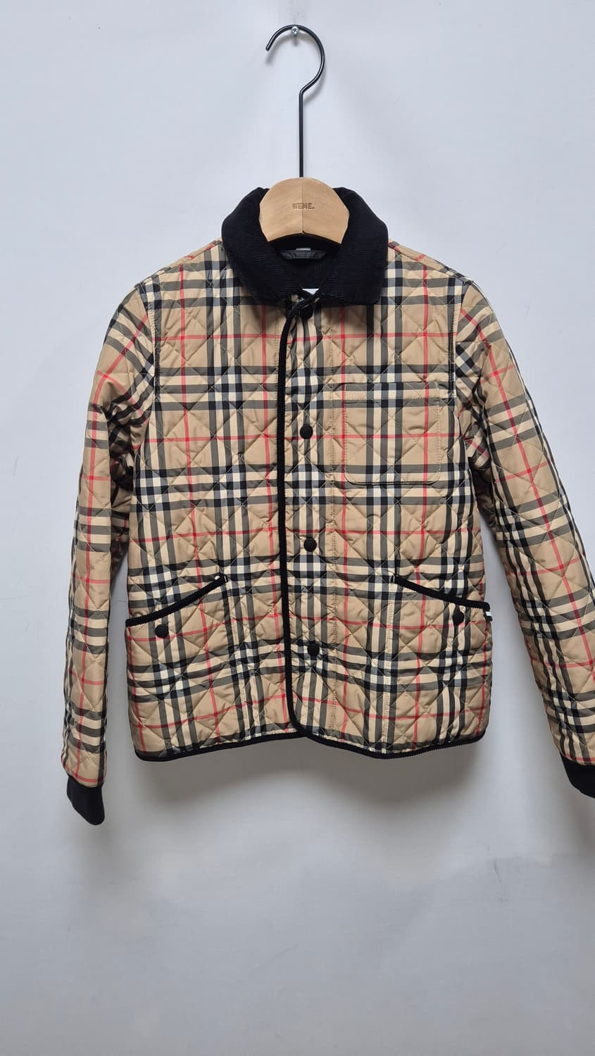 버버리 키즈 퀄팅 코듀로이 자켓 상품이미지1