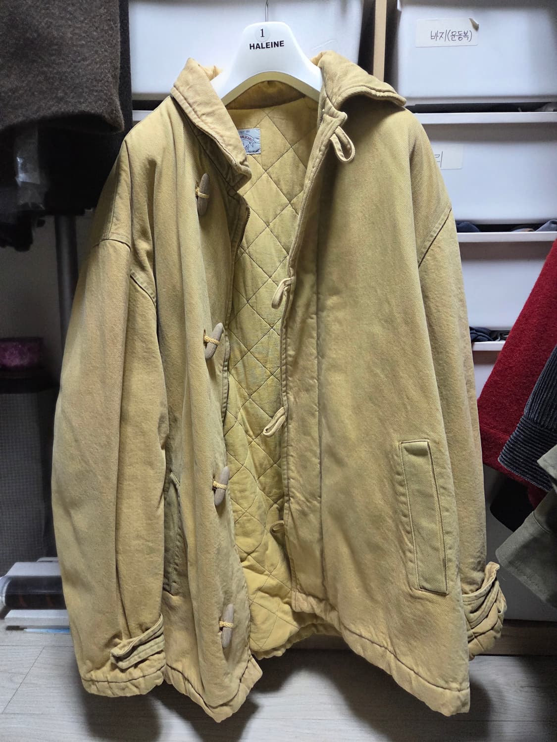 아르마니 진스 더플코트 빈티지 옐로우 상품이미지1