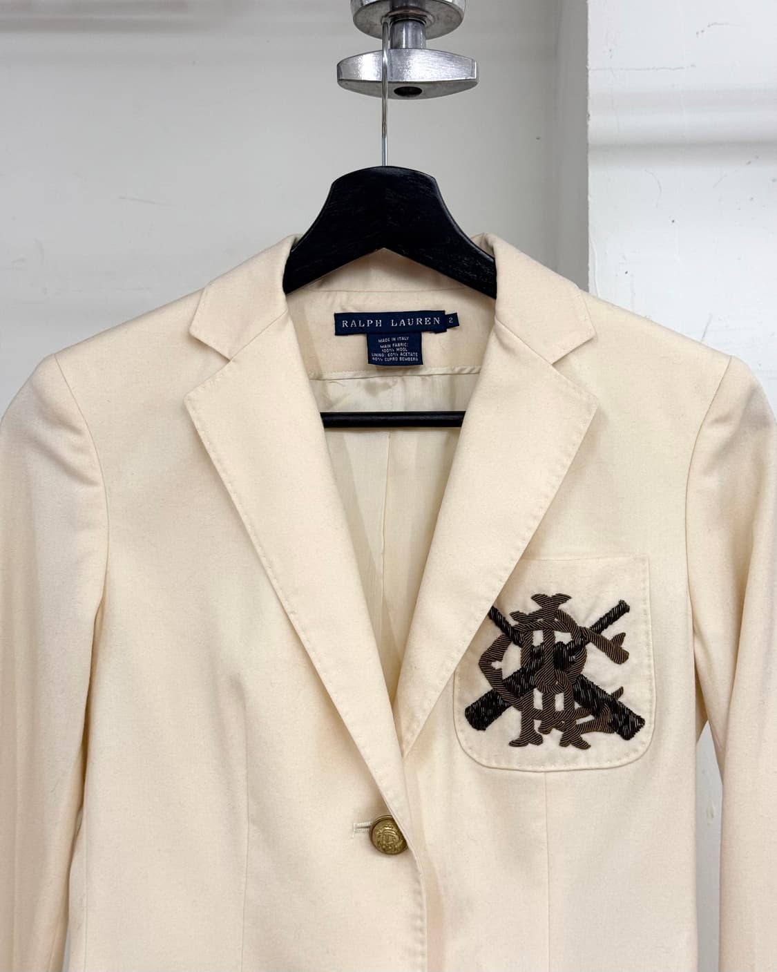 랄프로렌 크림 불리온 자카드 블레이저 상품이미지2