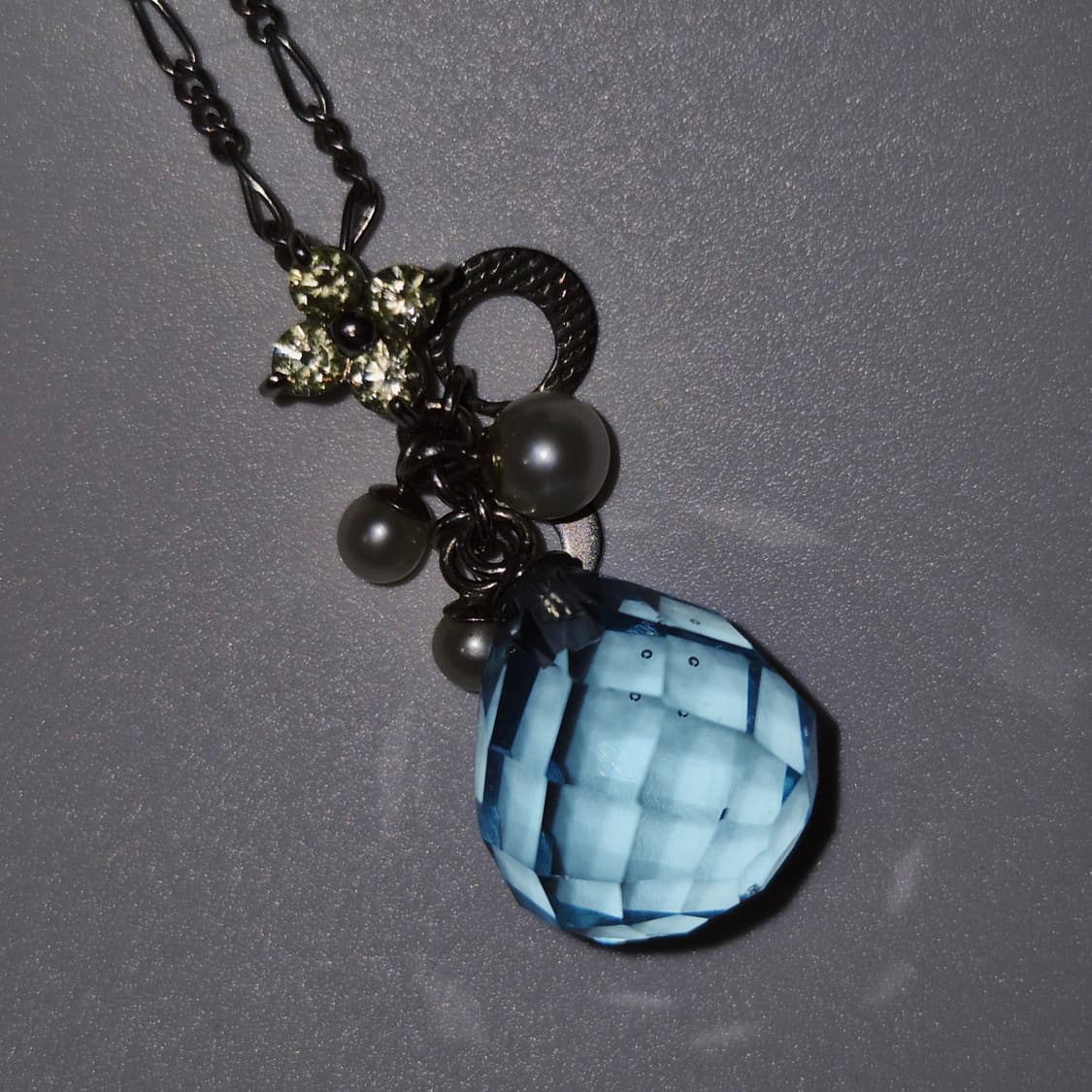 90s 꾸레쥬 한정 물방울 크리스탈 목걸이 상품이미지8