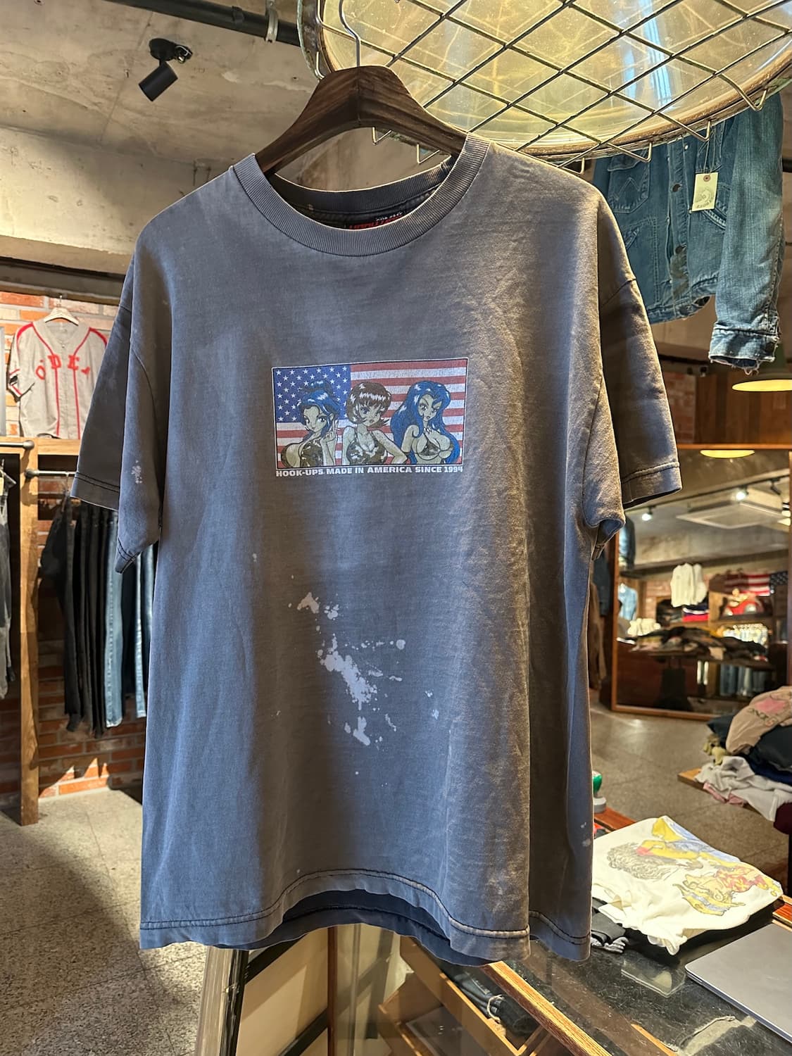 90s USA Hook Ups 빈티지 훅업스 반팔 티셔츠 상품이미지3