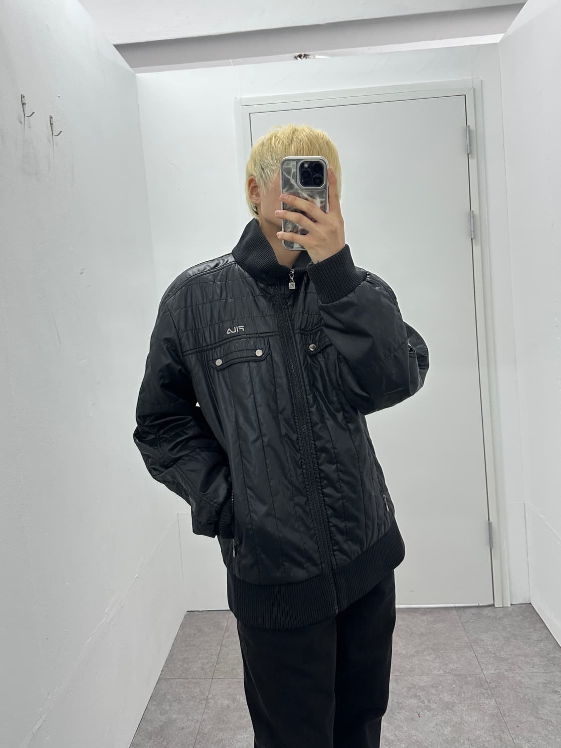 FILA black quilted jacket 상품이미지1
