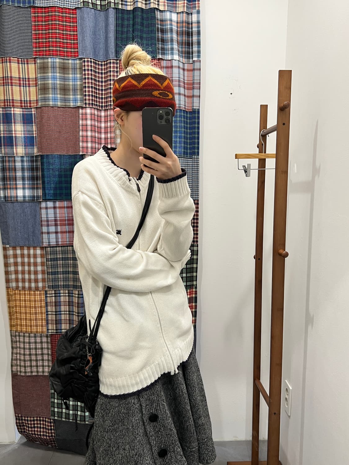 버버리 화이트 니트 집업 상품이미지2