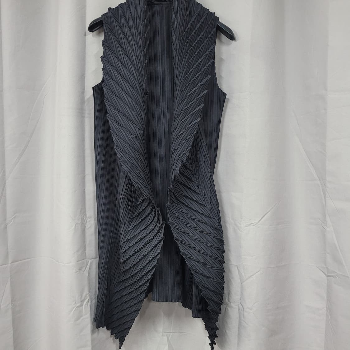 주름 디자인 롱 베스트  상품이미지2