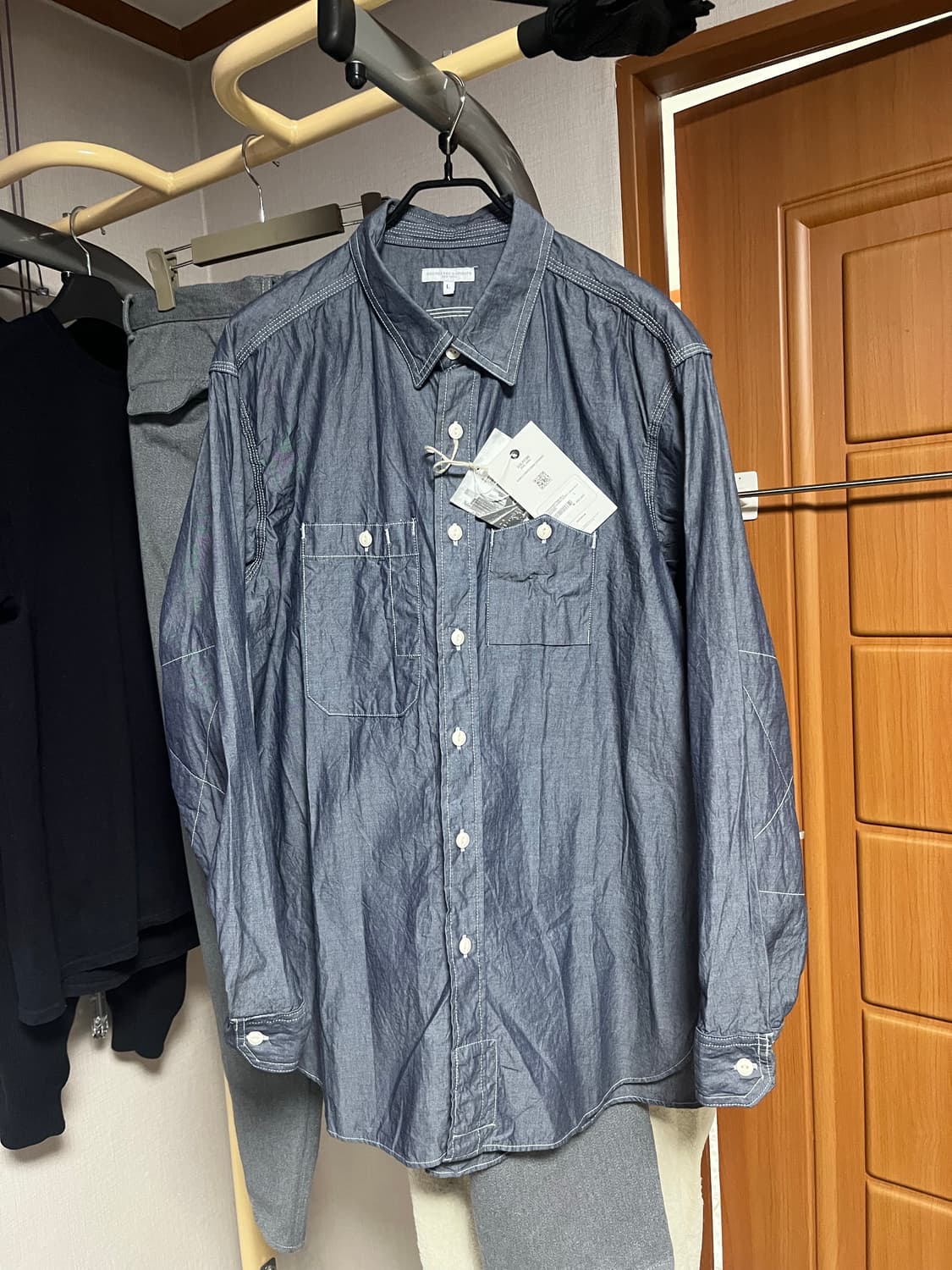 엔지니어드가먼츠 샴브레이셔츠 L 상품이미지1