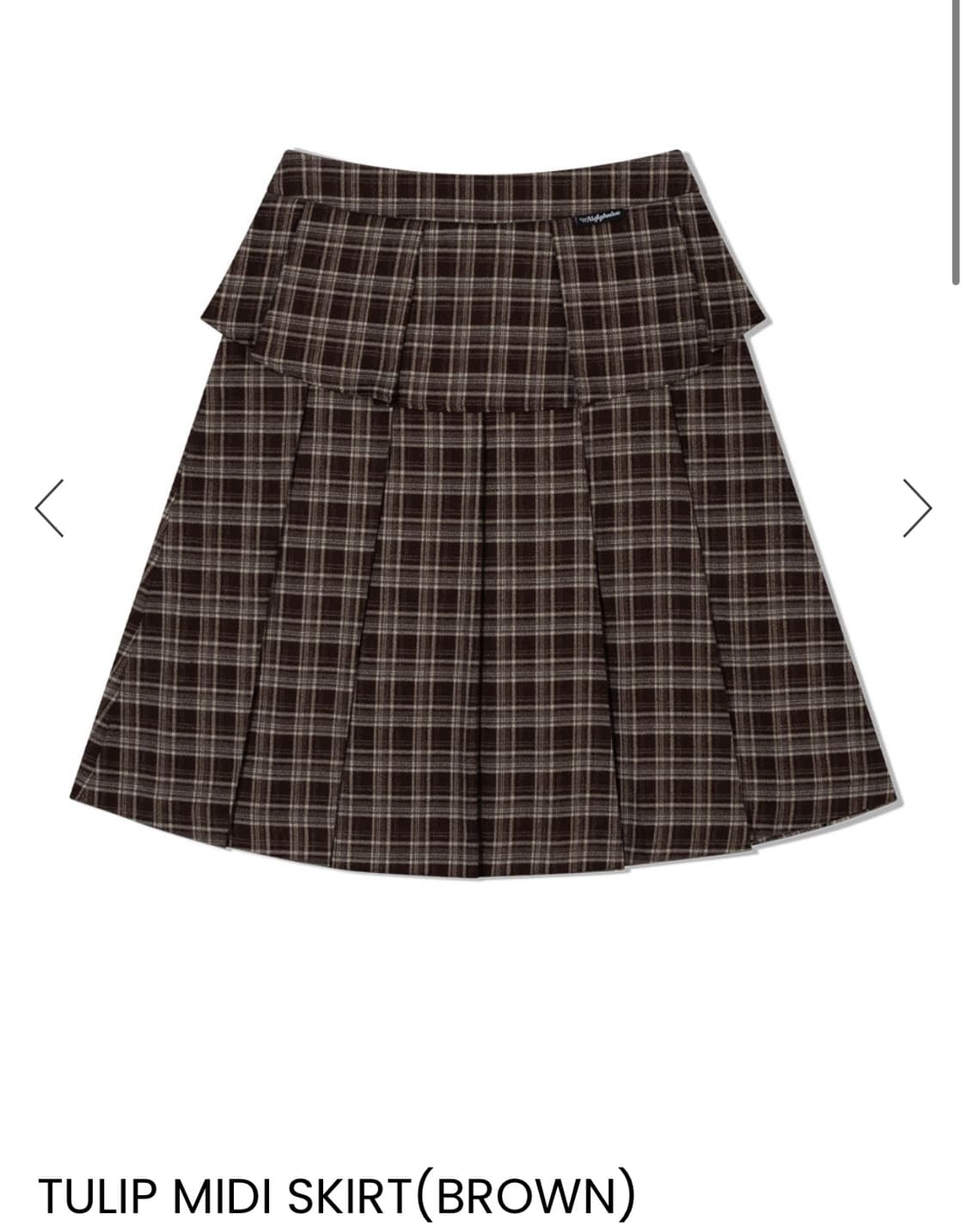 어글리쉐도우 tulip midi skirt brown  상품이미지2