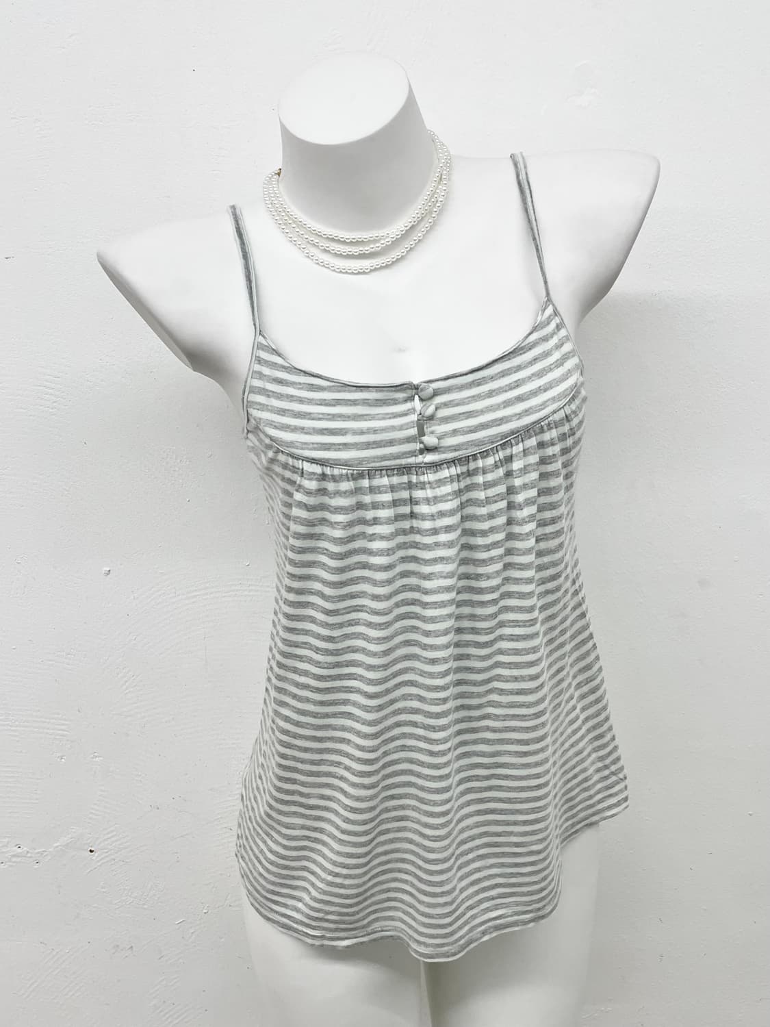 너드 니혼진 스트라이프 버튼 탑 상품이미지1