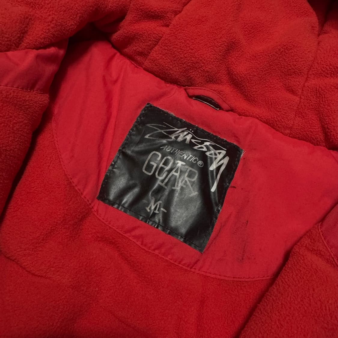 스투시 GEAR 레드컬러 나일론 혼방 퍼프 써모라이트 후드 패디드 자켓 상품이미지4