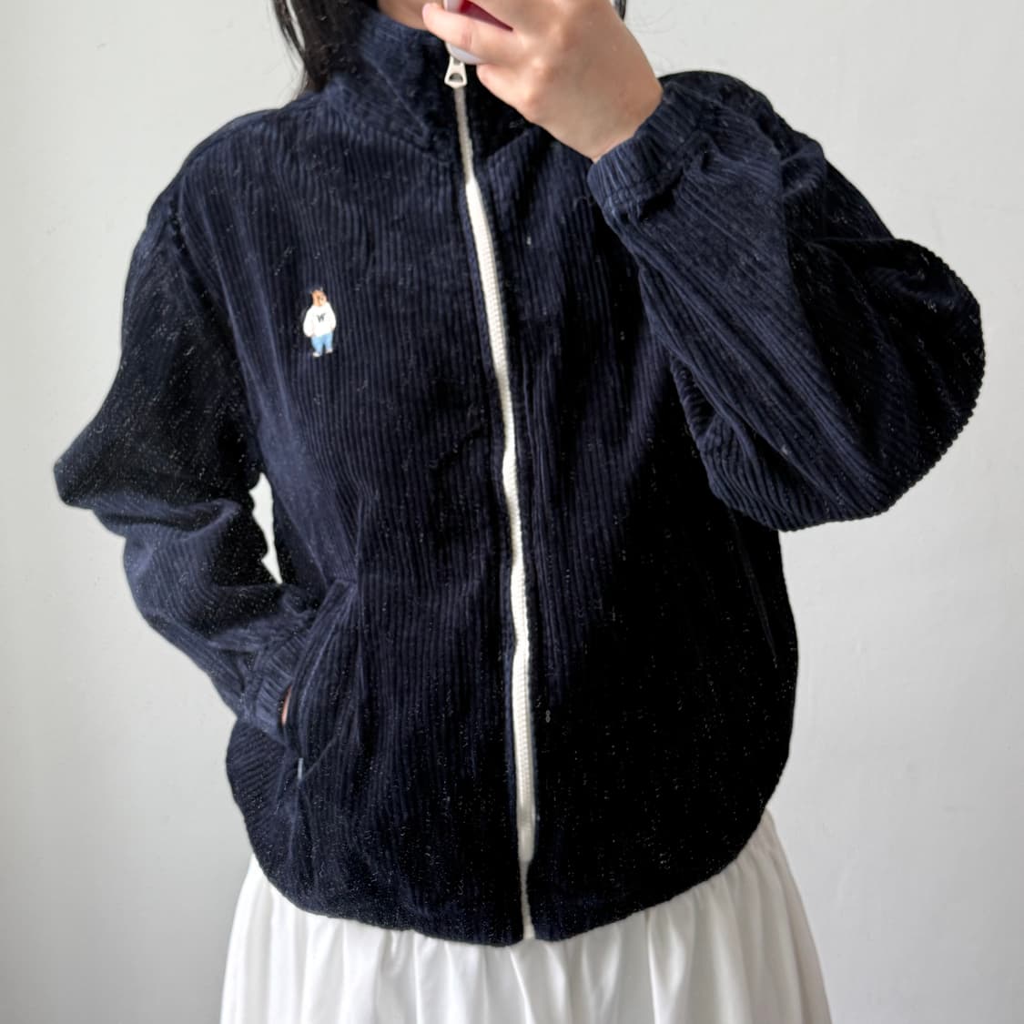 [M] 후아유 네이비 코듀로이 점퍼 상품이미지2