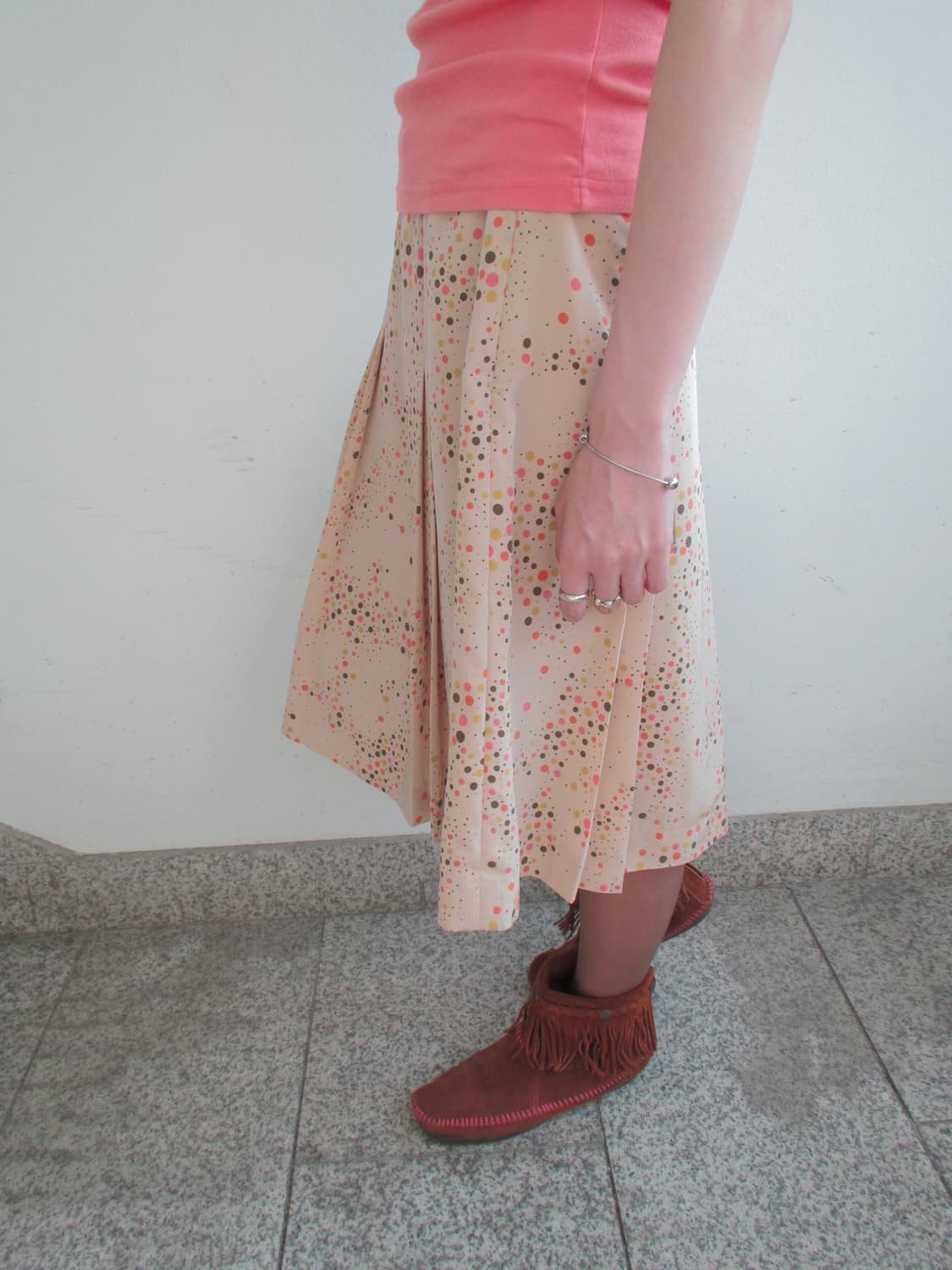 Newyorker dot pleats skirt 상품이미지2