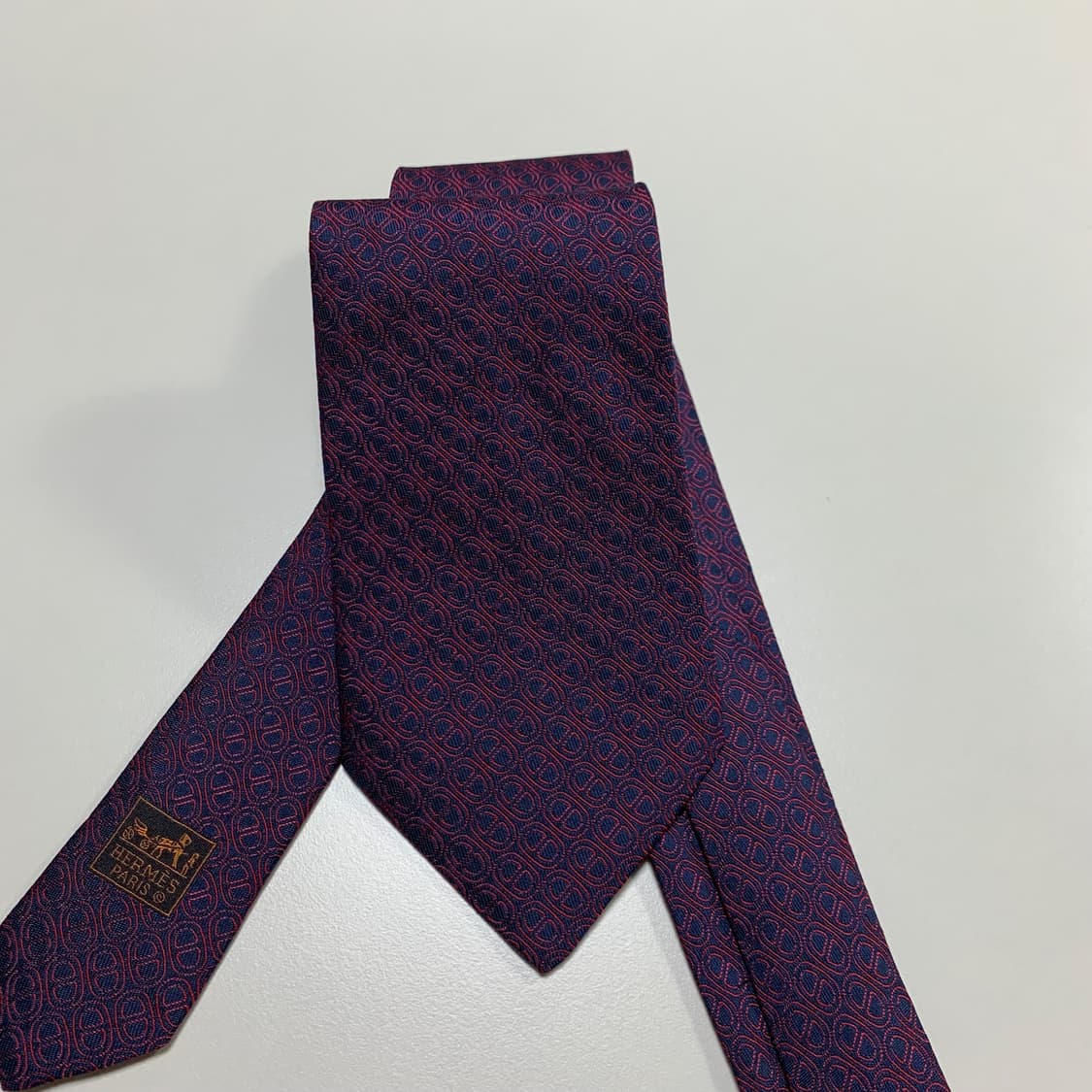 에르메스(HERMES) H모노그램 기하학적패턴 명품넥타이 최상급 9cm 상품이미지10