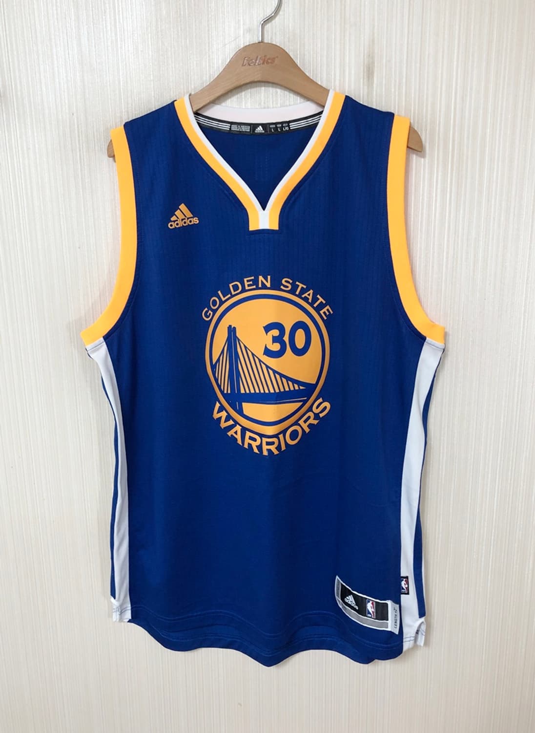 NBA 아디다스 골든스테이트워리어스 스윙맨유니폼 L(해외) #30 커리 상품이미지1