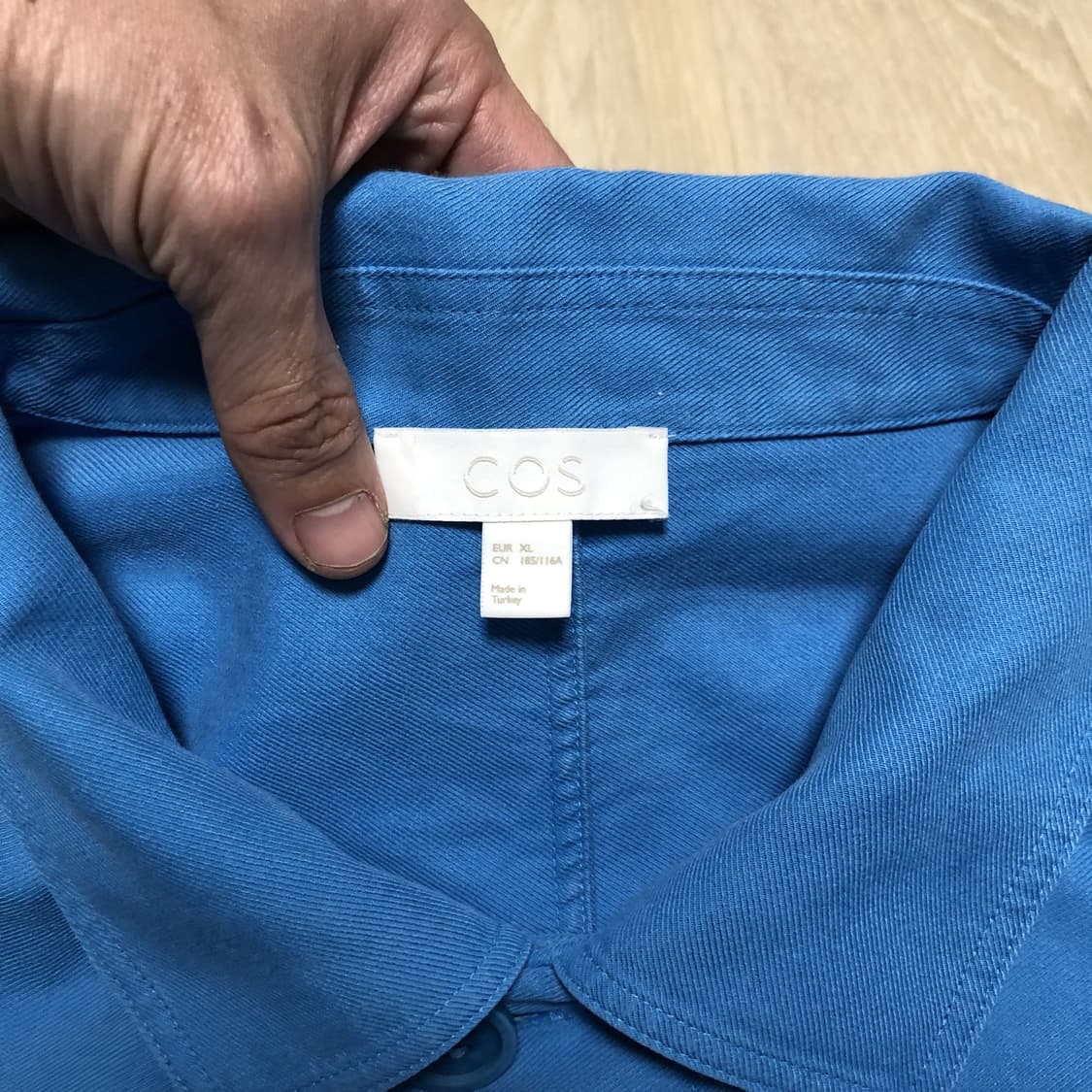 (XL) 코스 COS 코튼 믹스 아노락 기모노 자켓 블루 상품이미지4