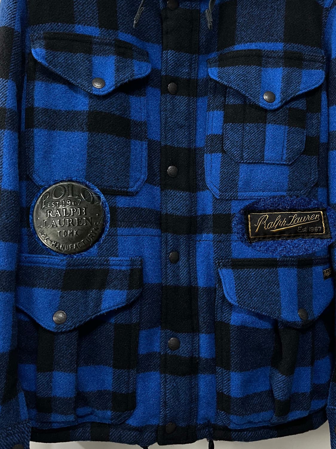 폴로 랄프로렌 블루 버팔로 매키노 카우하이드 엘보 울 헌팅자켓 상품이미지6
