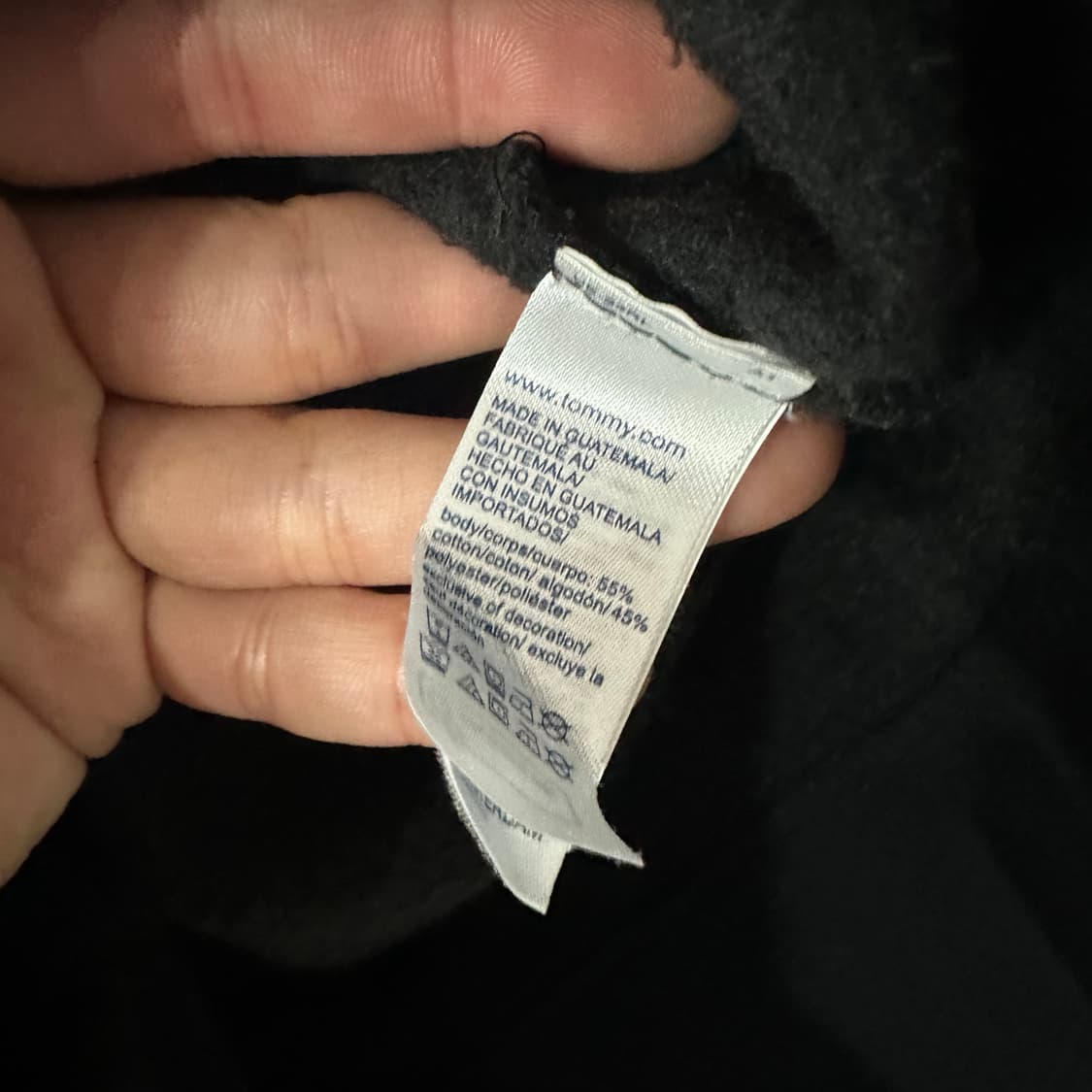 (105) 타미힐피거 블랙 기모 맨투맨 상품이미지3