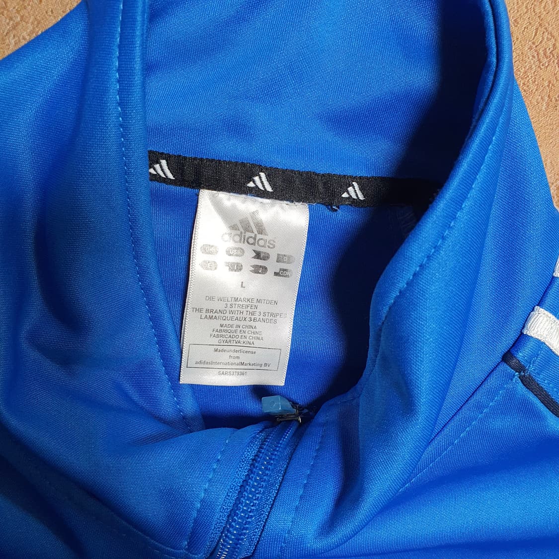 ✨ (바배) 아디다스 실버 삼선 블루 트랙탑 져지 상품이미지3