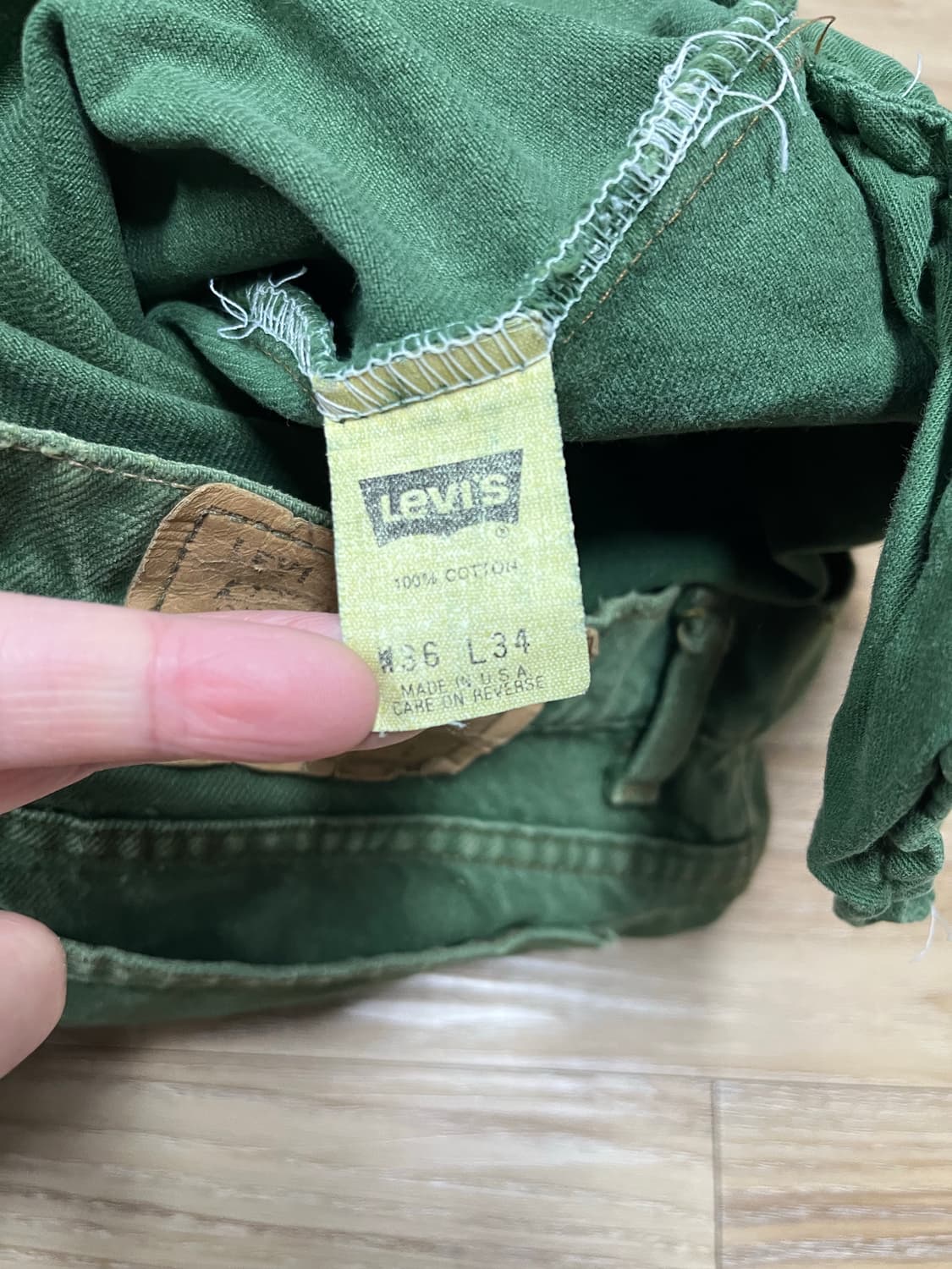 90s USA 리바이스 550 그린 청바지 34 상품이미지9