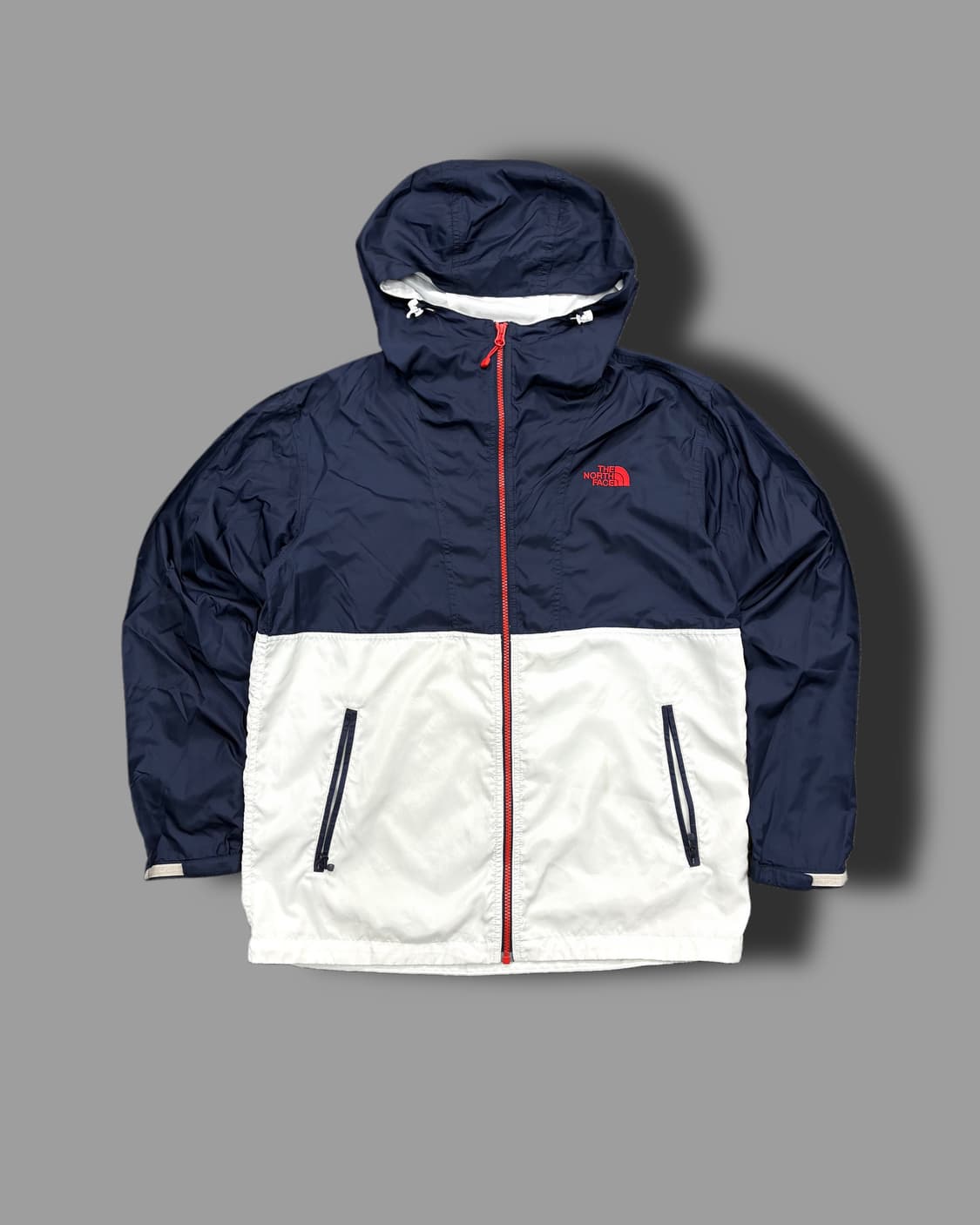 노스페이스 네이비 화이트 배색 바람막이 L 상품이미지4